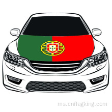 Piala Dunia 100 * 150cm Portugal Bendera Car Hood bendera Kain Elastik Boleh Dicuci